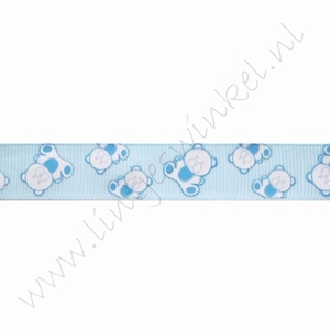 Baby Ripsband 16mm (Rolle 22 Meter) - Bär Blau
