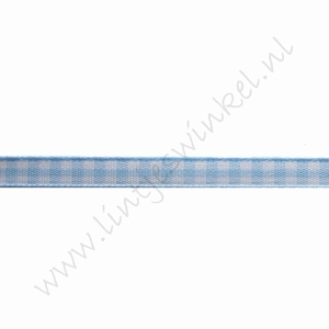 Karoband 6mm (Rolle 22 Meter) - Hell Blau