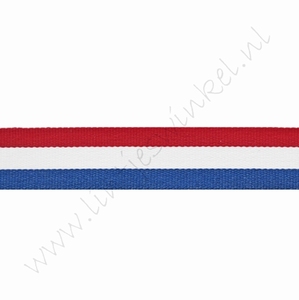 Webband Flagge 16mm (Rolle 22 Meter) - Holland (doppelseitig)