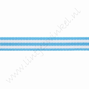 Band Streifen 10mm (Rolle 18 Meter) - Hell Blau Weiß
