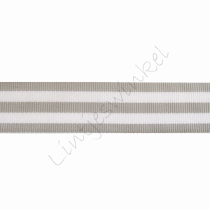 Band Streifen 22mm (Rolle 18 Meter) - Grau Weiß