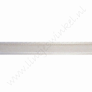 Organza Satinrand 10mm (Rolle 22 Meter) - Creme