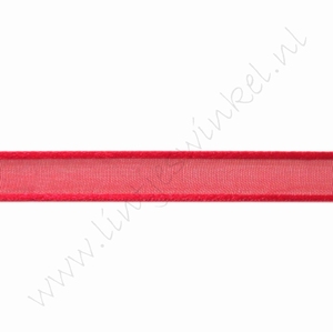 Organza Satinrand 10mm (Rolle 22 Meter) - Rot