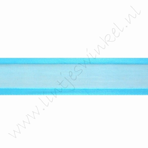 Organza Satinrand 22mm (Rolle 22 Meter) - Aqua