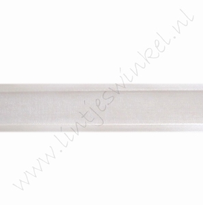 Organza Satinrand 22mm (Rolle 22 Meter) - Creme