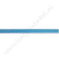 Band Streifen 3mm - Aqua Weiß