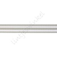 Band Streifen 10mm - Grau Weiß