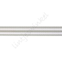 Band Streifen 10mm - Grau Weiß