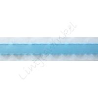 Rüschenband 16mm - Satin Organza Blue Topaz (308)