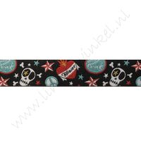 Jacquard Webband 15mm - Punk Skull