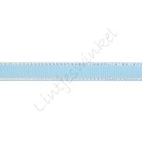 Band Glanzrand 10mm - Ripsband Hell Blau Silber