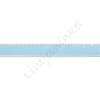 Band Glanzrand 10mm - Ripsband Hell Blau Silber