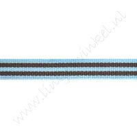 Band Streifen 10mm - Hell Blau Braun