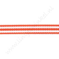 Band Streifen 10mm - Orange Weiß