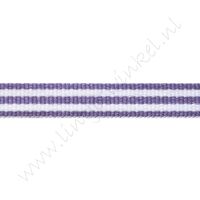 Band Streifen 10mm - Lavendel Weiß