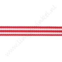 Band Streifen 10mm - Rot Weiß