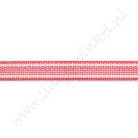 Band Streifen 10mm - Pink Weiß Waves