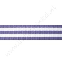 Band Streifen 22mm - Lavendel Weiß