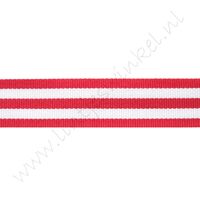 Band Streifen 22mm - Rot Weiß