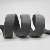 Samtband 10mm - Dunkel Grau (Charcoal)