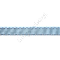 Ripsband Sattelstich 10mm - Hell Blau Weiß