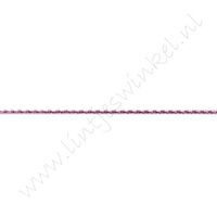 Metallic Kordel 1mm - Rosa