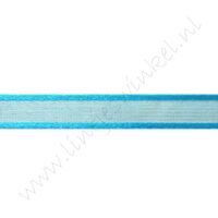 Organza Satinrand 10mm - Aqua