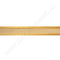 Organza Satinrand 10mm - Antik Gold