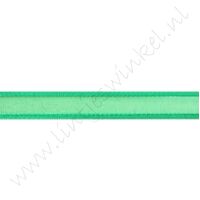 Organza Satinrand 10mm - Grün