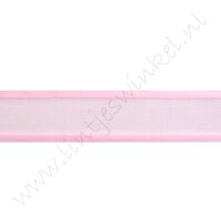 Organza Satinrand 22mm - Hell Rosa