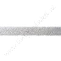 Glitzer Organza Band 10mm - Silber