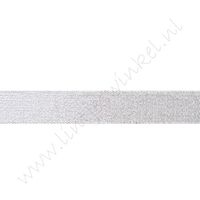 Glitzer Organza Band 20mm - Silber