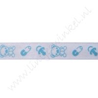 Baby Band 16mm - Organza Bär Blau