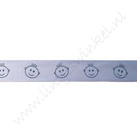 Baby Satinband 16mm - Junge Blau