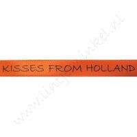 Satinband Hollandia 12mm - Kisses from Holland Orange