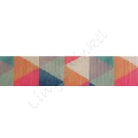Ripsband Aufdruck 22mm - Dreiecke Pastell