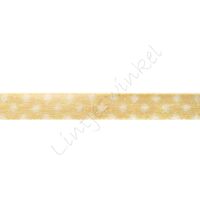 Organza Punkte 6mm - Gelb Weiß