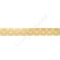 Organza Punkte 6mm - Gelb Weiß