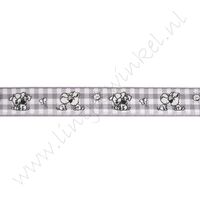 Baby Band 12mm - Wusel & Pip Karo Grau