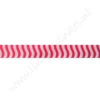 Satinband Weihnachten 10mm - Streifen Rot Weiß