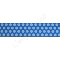 Ripsband Punkte 22mm - Dunkel Blau Hell Blau