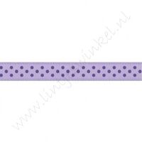 Satinband Punkte 10mm - Lavendel Lila