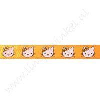 Satinband Cartoon 10mm - Hello Kitty Orange