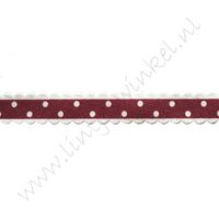 Satinband Bogen 10mm - Punkte Rost Braun