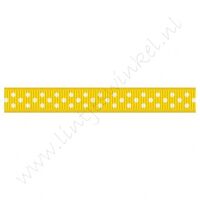 Ripsband Punkte 10mm - Gelb Weiß
