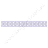 Ripsband Punkte 10mm - Lavendel Weiß