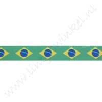 Satinband Flagge 12mm - Brasilien
