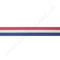 Ripsband Flagge 10mm - Rot Weiß Blau (Dunkel)