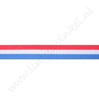 Ripsband Flagge 10mm - Rot Weiß Blau (Hell)