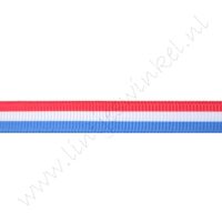 Ripsband Flagge 10mm - Rot Weiß Blau (Hell)